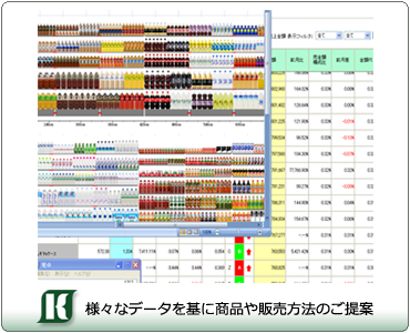 様々なデータを基に商品や販売方法のご提案